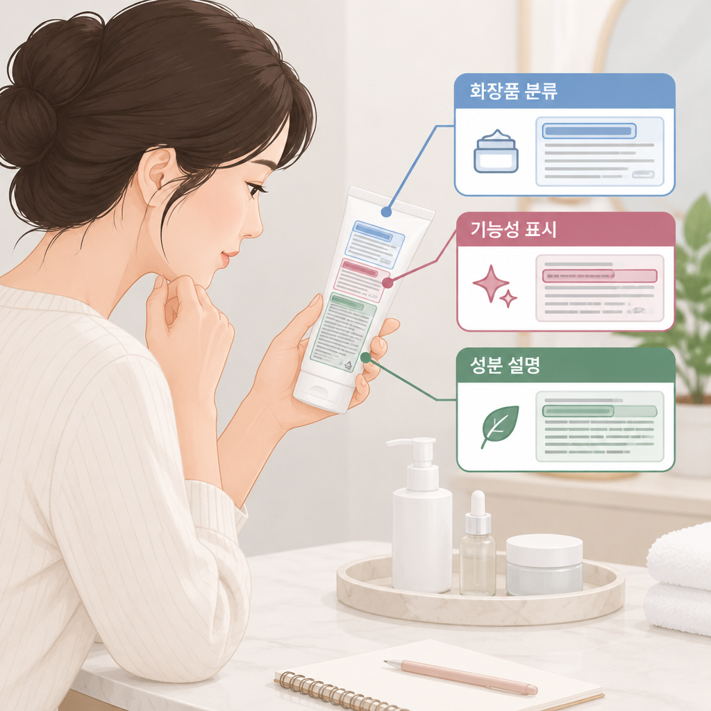 AI 생성 설명 이미지: 파주 브라질리언왁싱 도도라인왁싱 파주운정본점 | 왁싱 후 제품의 화장품·기능성화장품 표시 읽기